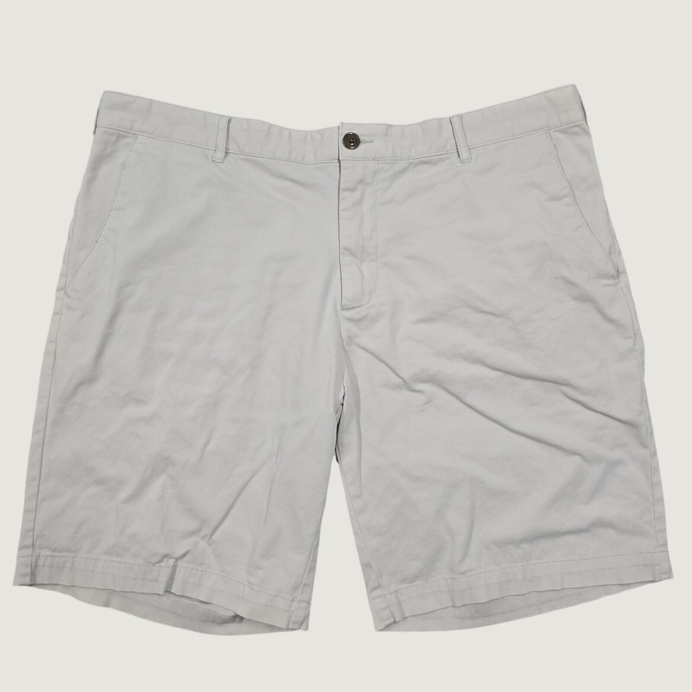 Faherty Chino Shorts Mens 38 Grey Stretch Cotton Casual Coastal Preppy